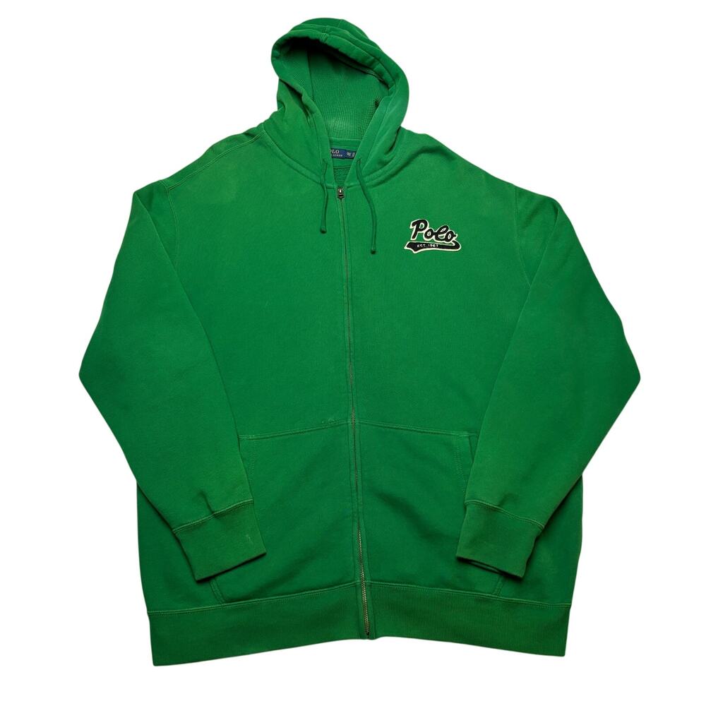 Polo Ralph Lauren Full Zip Waffle Thermal Hood Hoodie Men's 2XLT Quiet Luxury